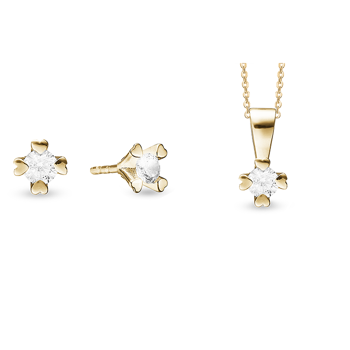 by Aagaard set, with a total of 1,20 ct diamonds Wesselton VS